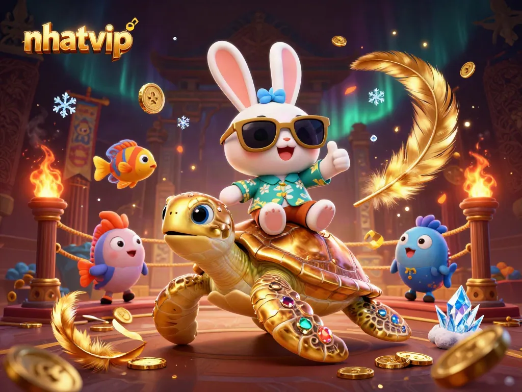 Nhatvip offers exciting online gambling experiences with vibrant characters, dynamic elements, and colorful casino visuals.