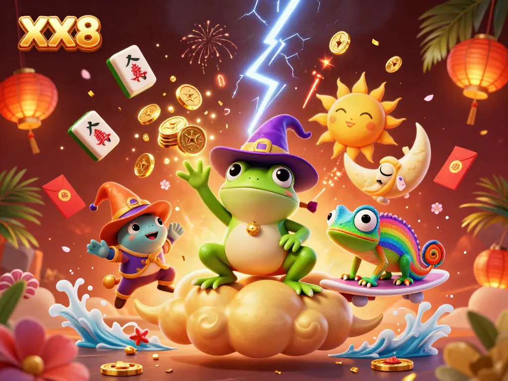 Engage with the exciting world of XX8 casino featuring colorful characters and dynamic elements.