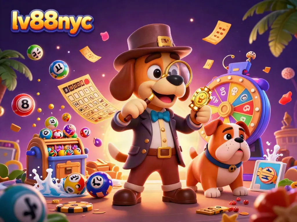 Engage players with exciting gaming strategies at lv88nyc, featuring colorful casino elements and characters.
