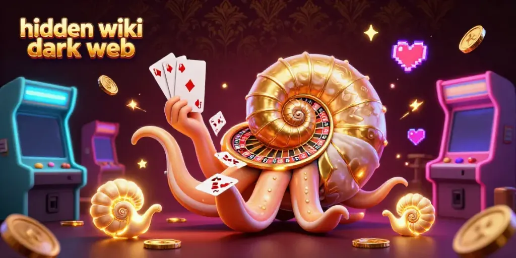 Engage with the hidden wiki dark web through a vibrant 3D scene featuring casino elements and gaming excitement.